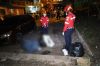 Hallan restos humanos envueltos en bolsas en la colonia San Rafael III, zona 18. Foto La Hora: CBM.